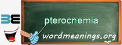 WordMeaning blackboard for pterocnemia